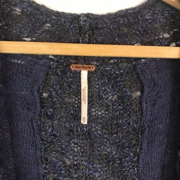 Free People Purple Knit Button Down Cardigan XS - Picture 3 of 4